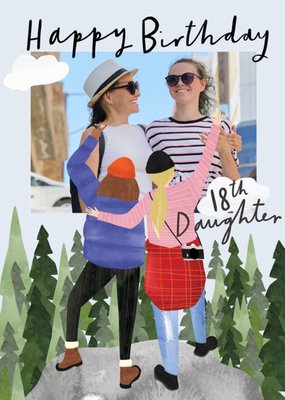 Scribbler Happy Birthday 18th Daughter Photo Upload Card