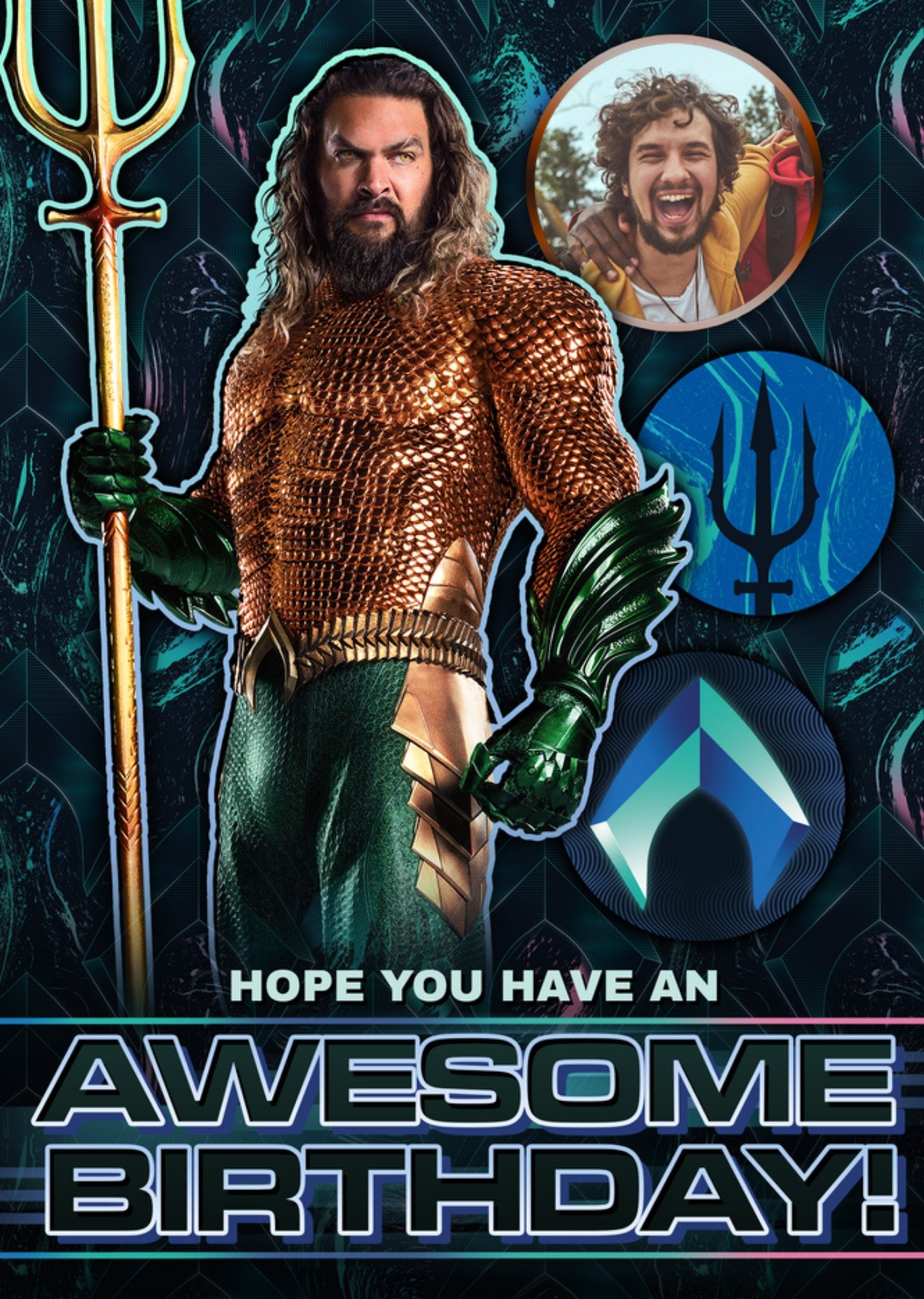 Other Aquaman Awesome Birthday Photo Upload Card