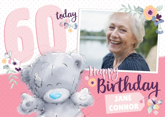 Me To You Tatty Teddy Happy 60Th Birthday Photo Card