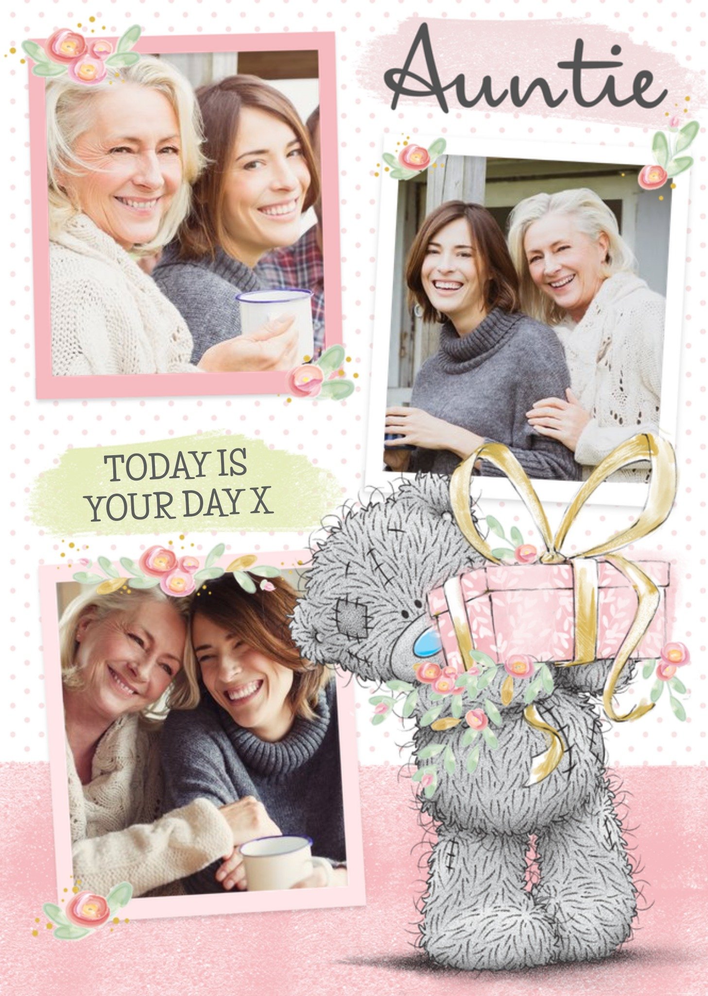 Tiny Tatty Teddy Auntie Birthday Card - Tatty Teddy - Photo Upload Card