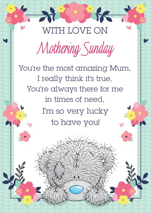 Mother's Day Card - Tatty Teddy Verse Card