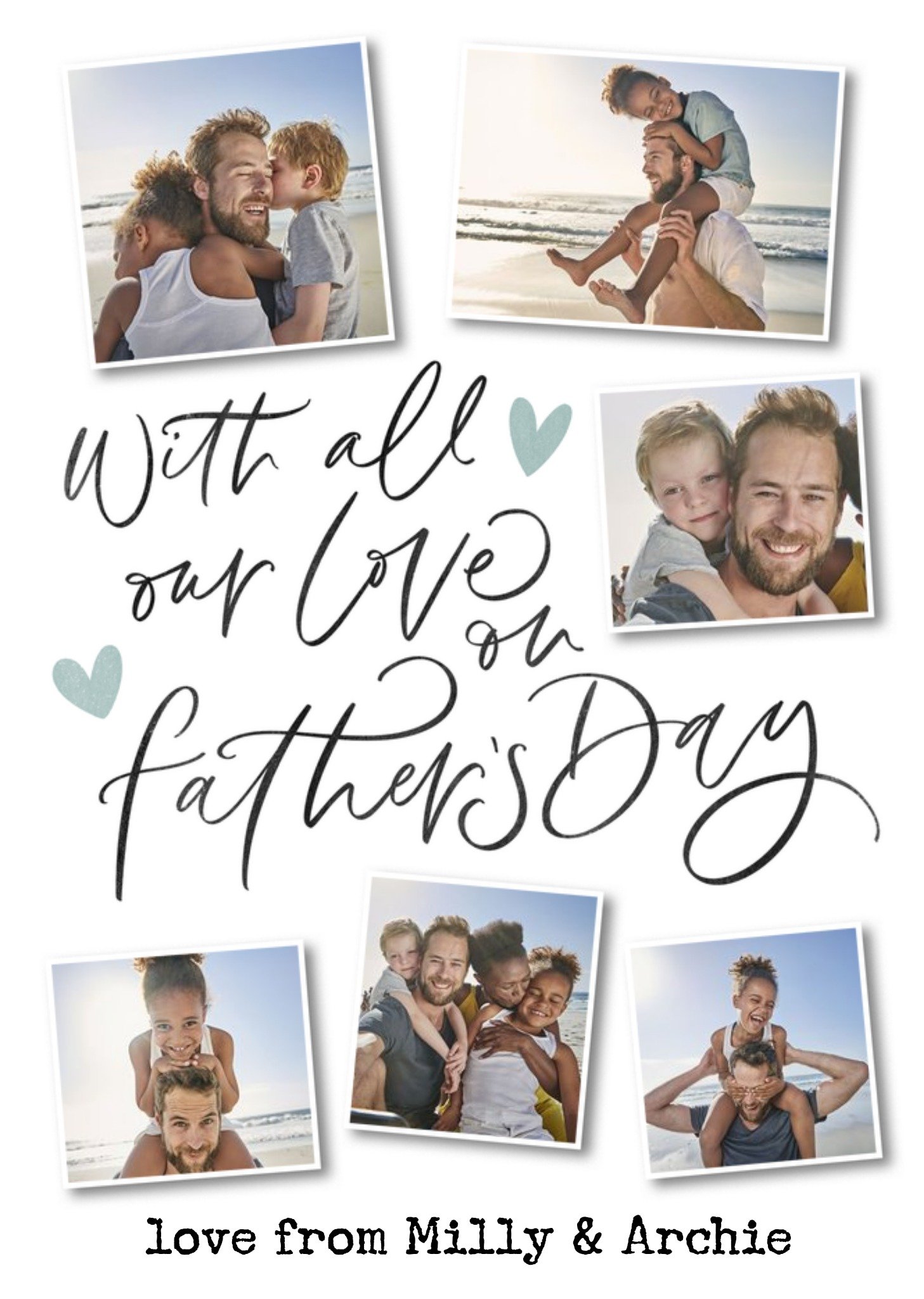 Moonpig All Our Love Father's Day Photo Upload Card From The Kids