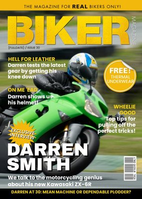 The Magazine For Real Bikers Only Personalised Card