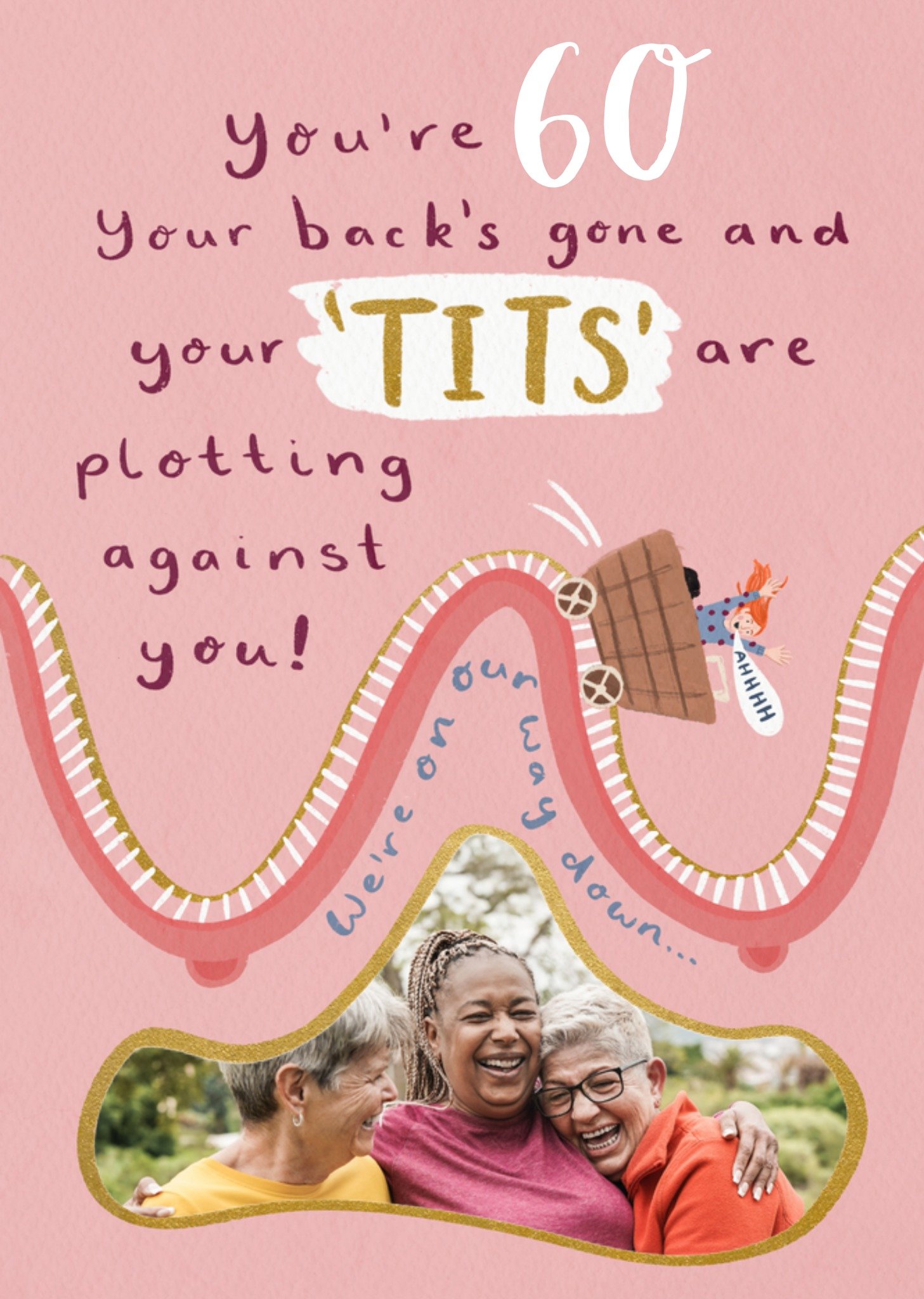 Moonpig Back's Gone Photo Upload 60th Birthday Card