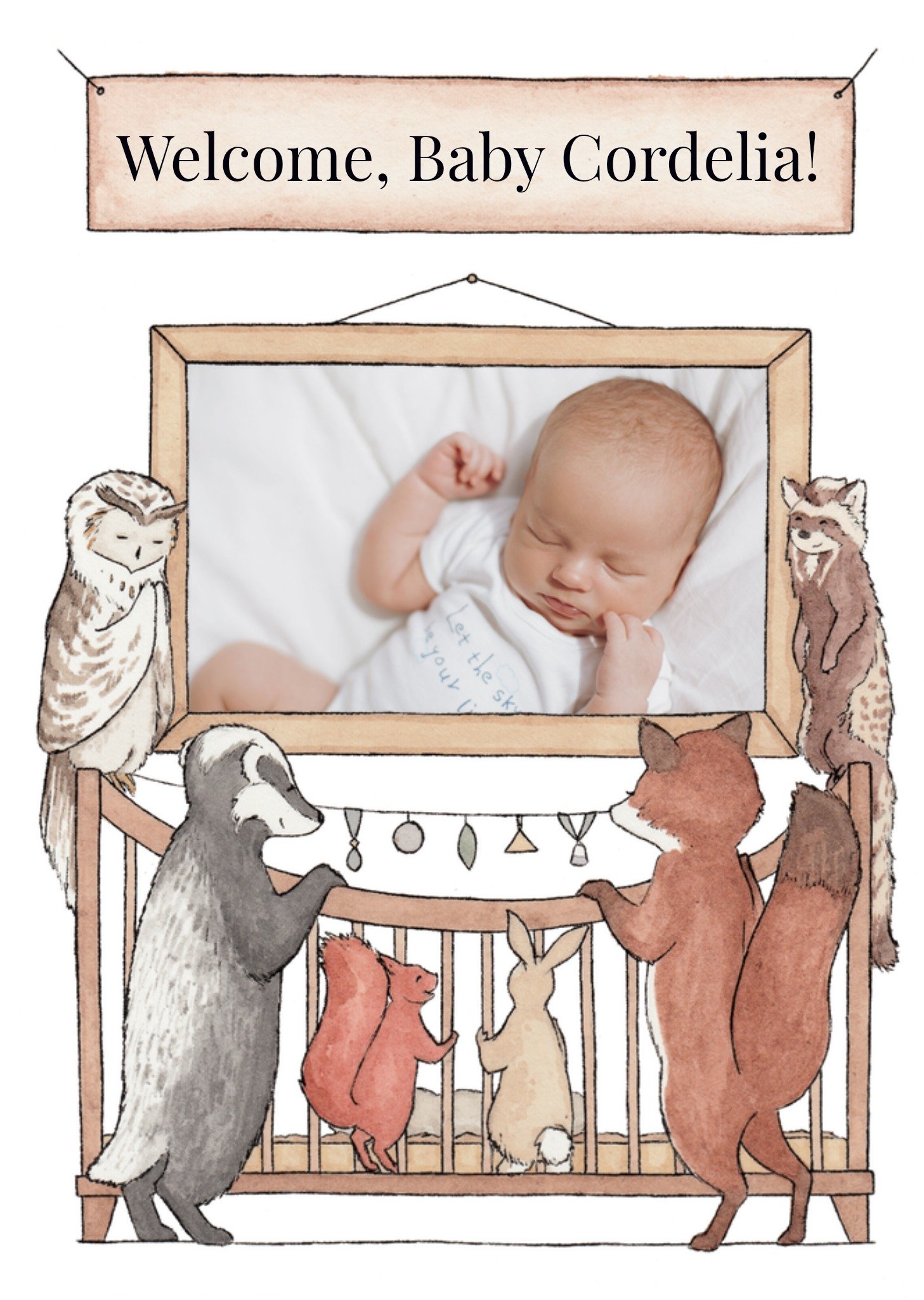 Moonpig New Baby Photo Upload Card