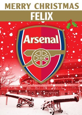 Arsenal FC Football Club Christmas Card