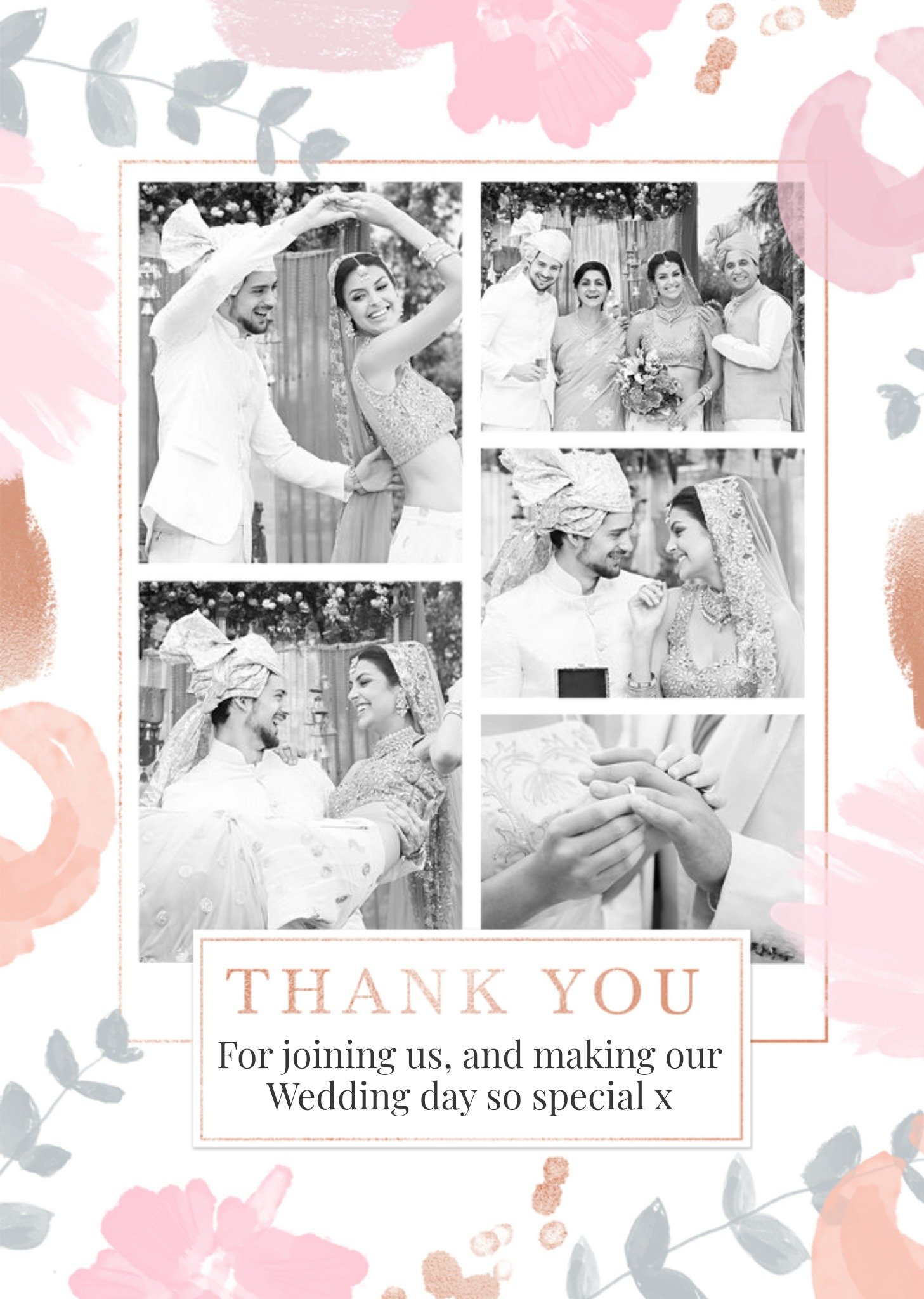 Moonpig Wedding Card - Wedding Thank You - Photo Upload