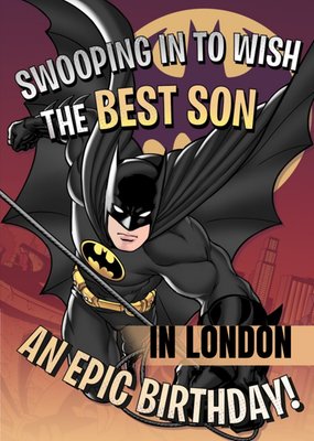 Batman To My Son Personalised Birthday Card