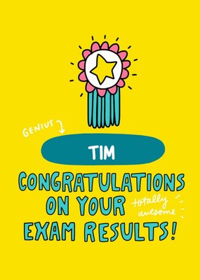 Angela Chick Bright Personalised Exams Congratulations Card