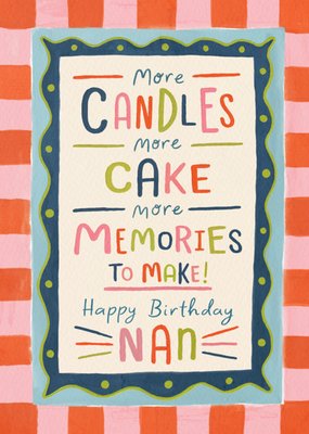 Memories To Make Happy Birthday Nan Card