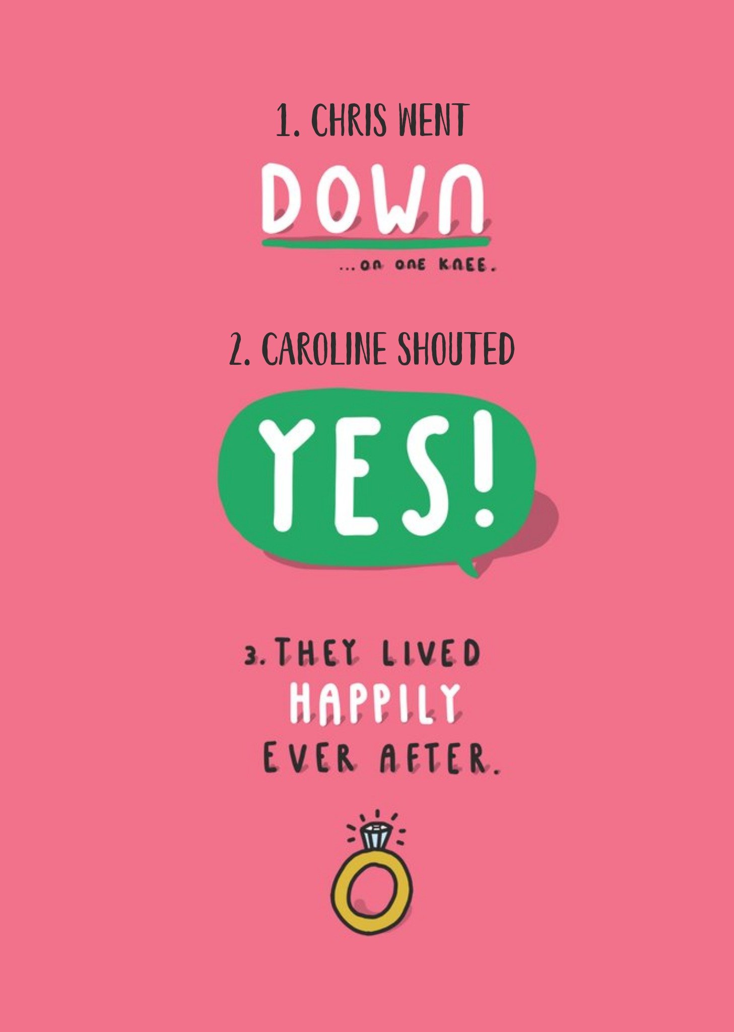 Moonpig Happily Ever After Engagement Personalised Card