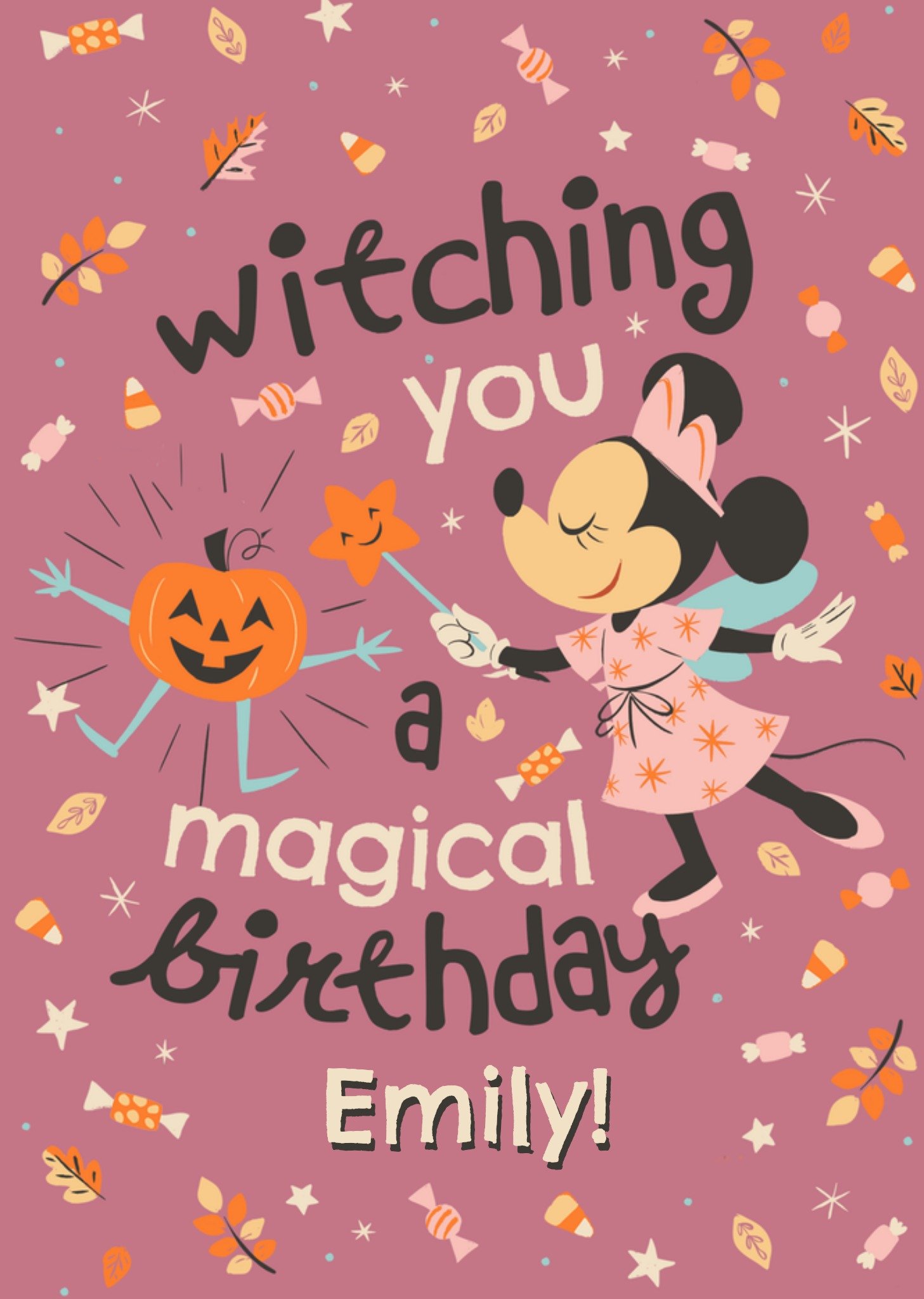 Mickey Mouse Disney Minnie Mouse Witching You A Magical Birthday Card