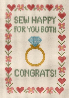 Sew Happy For You Both Engagement Card