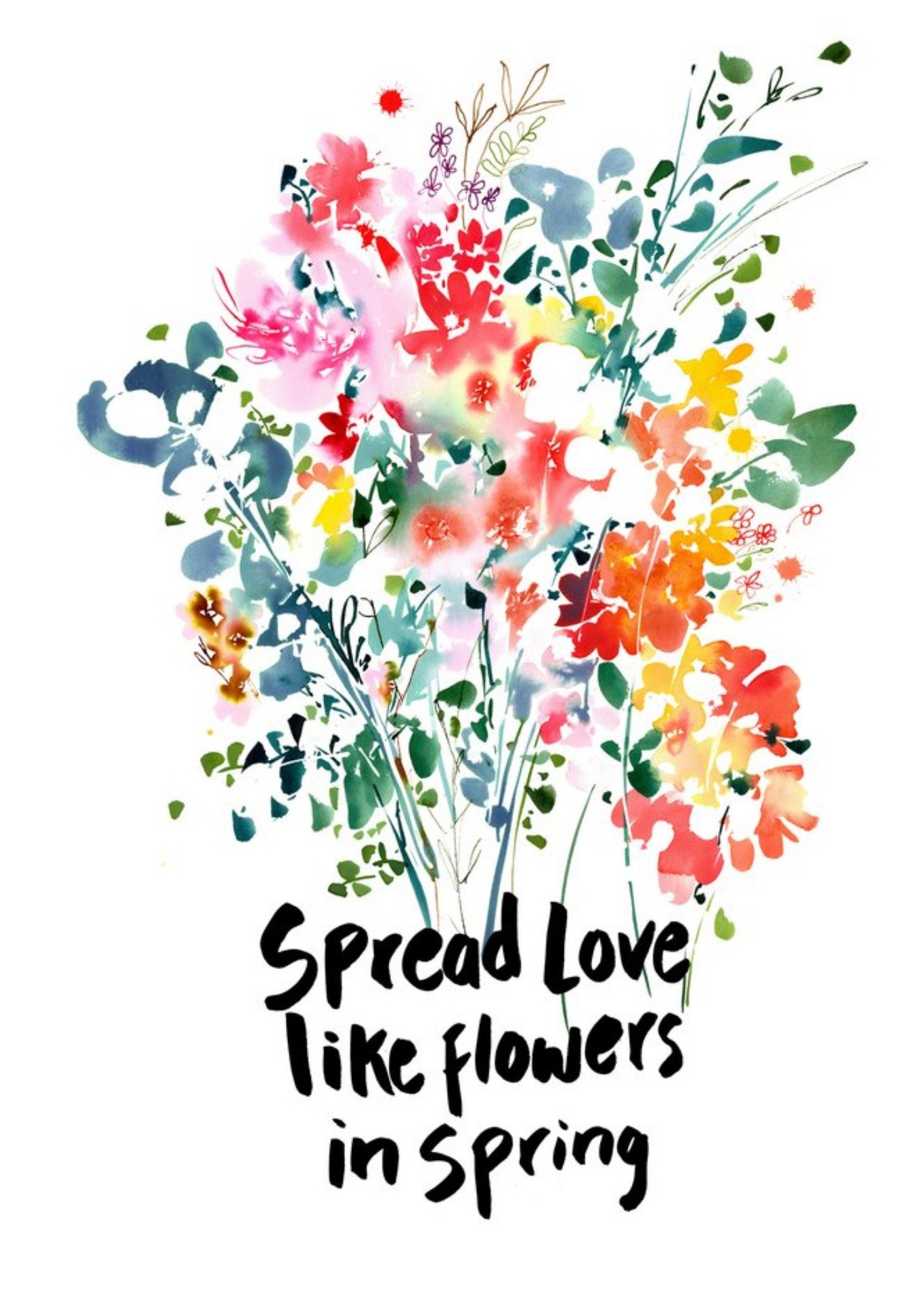 Moonpig Spread Love Like Flowers In Spring Card