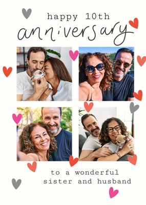 To A Wonderful Sister And Husband Photo Upload Anniversary Card