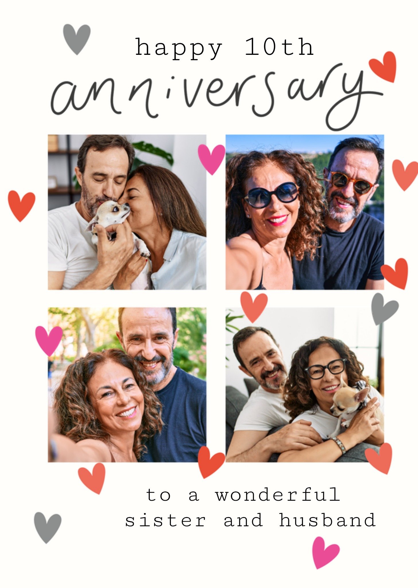 Moonpig To A Wonderful Sister And Husband Photo Upload Anniversary Card
