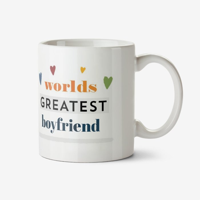 World Greatest Boyfriend Typographic Mug