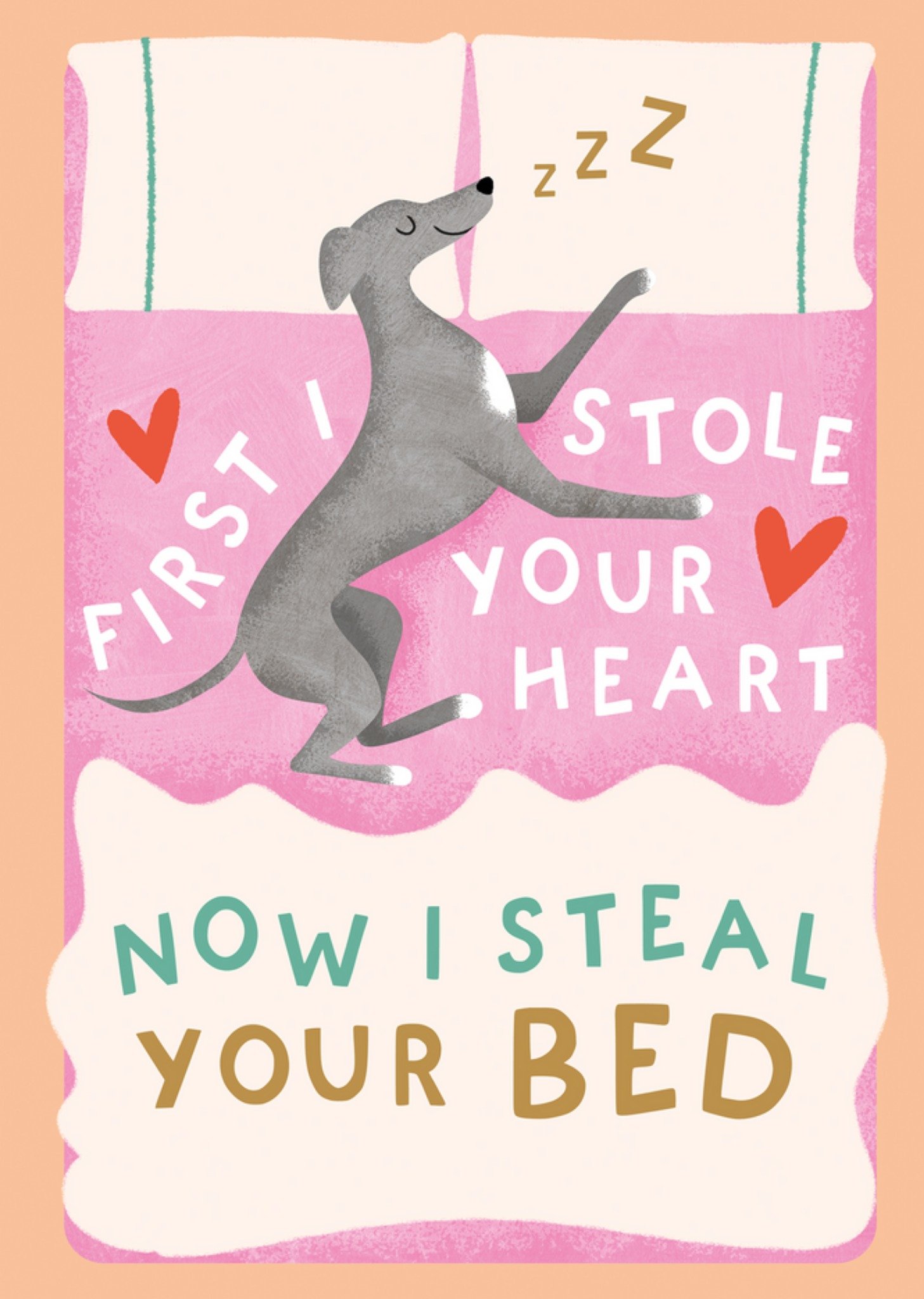 Moonpig First I Stole Your Heart Then I Stole Your Bed Card, Large