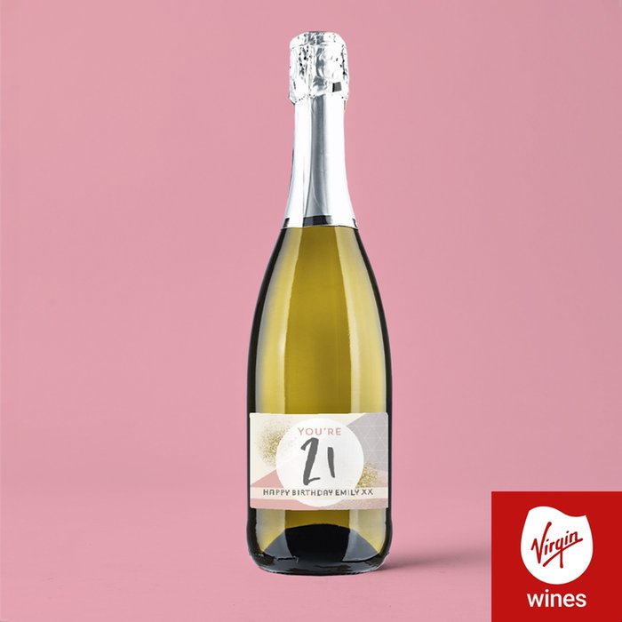 Personalised 21st Birthday Prosecco 75cl