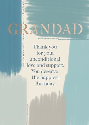 Brush Stroke Effect Grandad Birthday Card