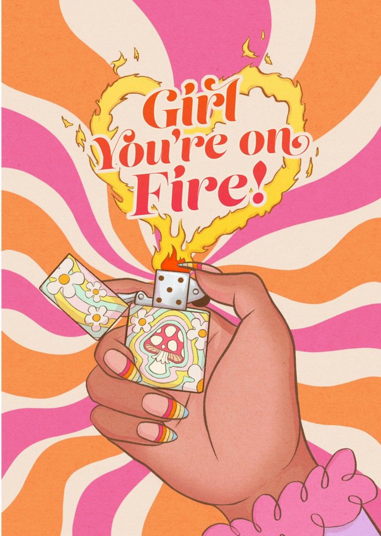 Moonpig Girl You're On Fire Card