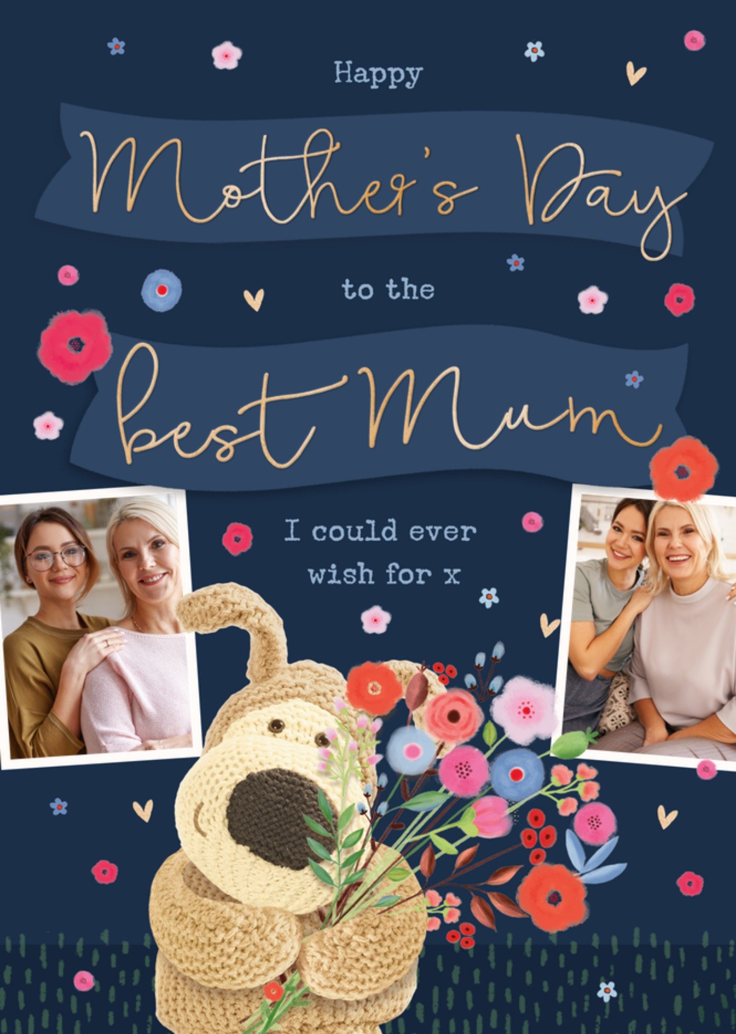 Boofle To The Best Mum Photo Upload Mother's Day Card