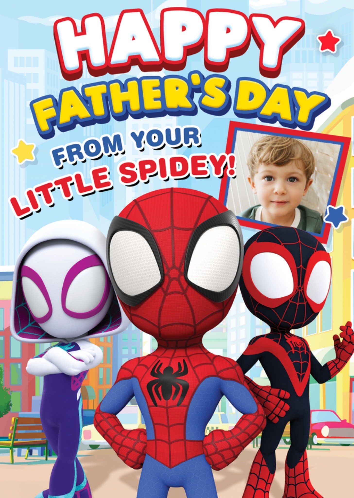 Disney Spidey And His Amazing Friends Photo Upload Father's Day Card