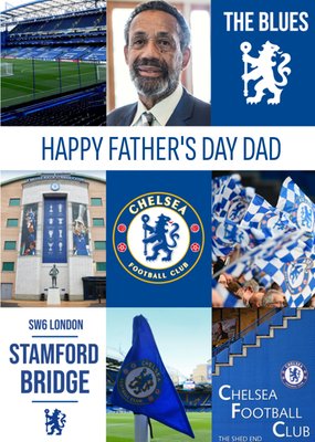 Chelsea Happy Fathers Day Dad Photo Upload Card