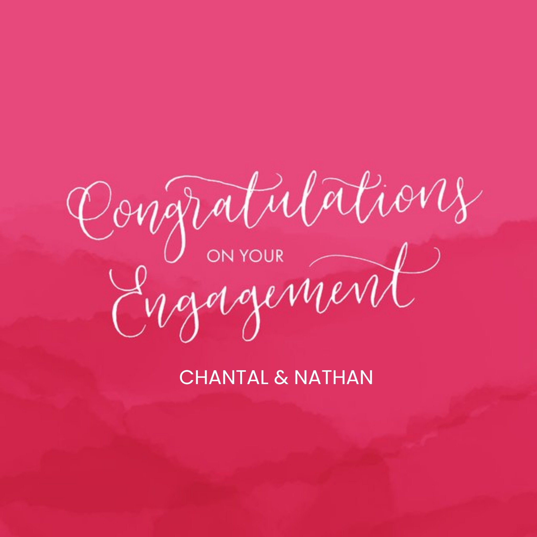Moonpig Ruby Rolling Hills Personalised Congratulations On Your Engagement Card