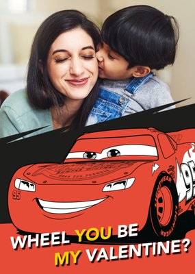 Disney Cars Lightning McQueen Valentine's Day Photo Upload Card