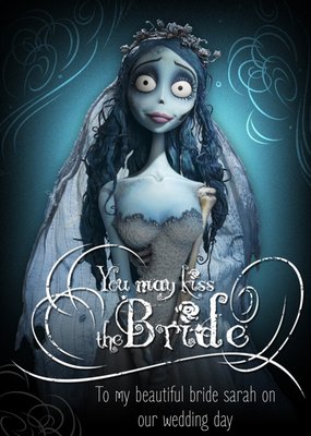 Corpse Bride You May Kiss the Bride Wedding Card