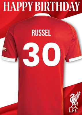 Liverpool FC Birthday Card