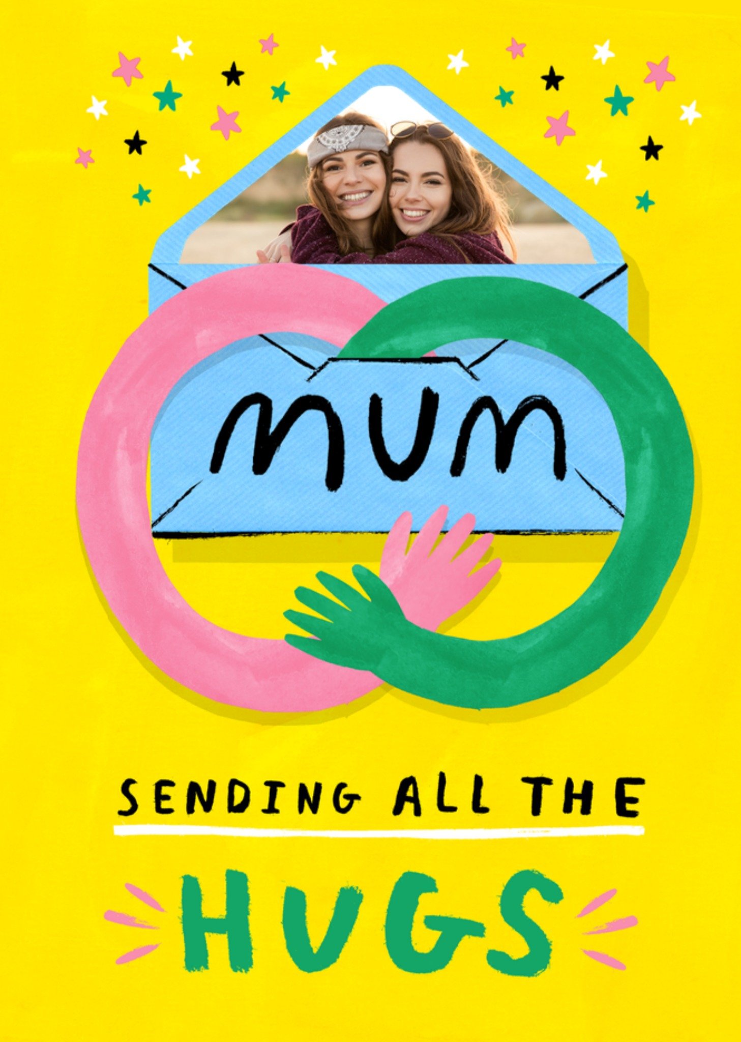 Moonpig Mum Sending All The Hugs Photo Upload Card