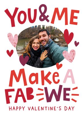 You & Me Photo Upload Valentine's Day Card