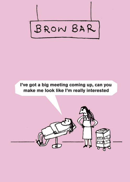 Funny Brow Bar Card