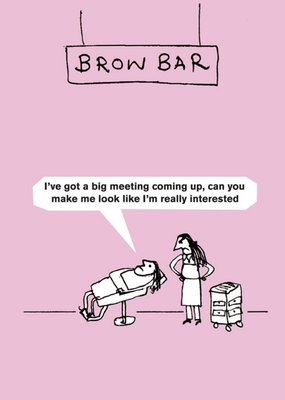 Funny Brow Bar Card