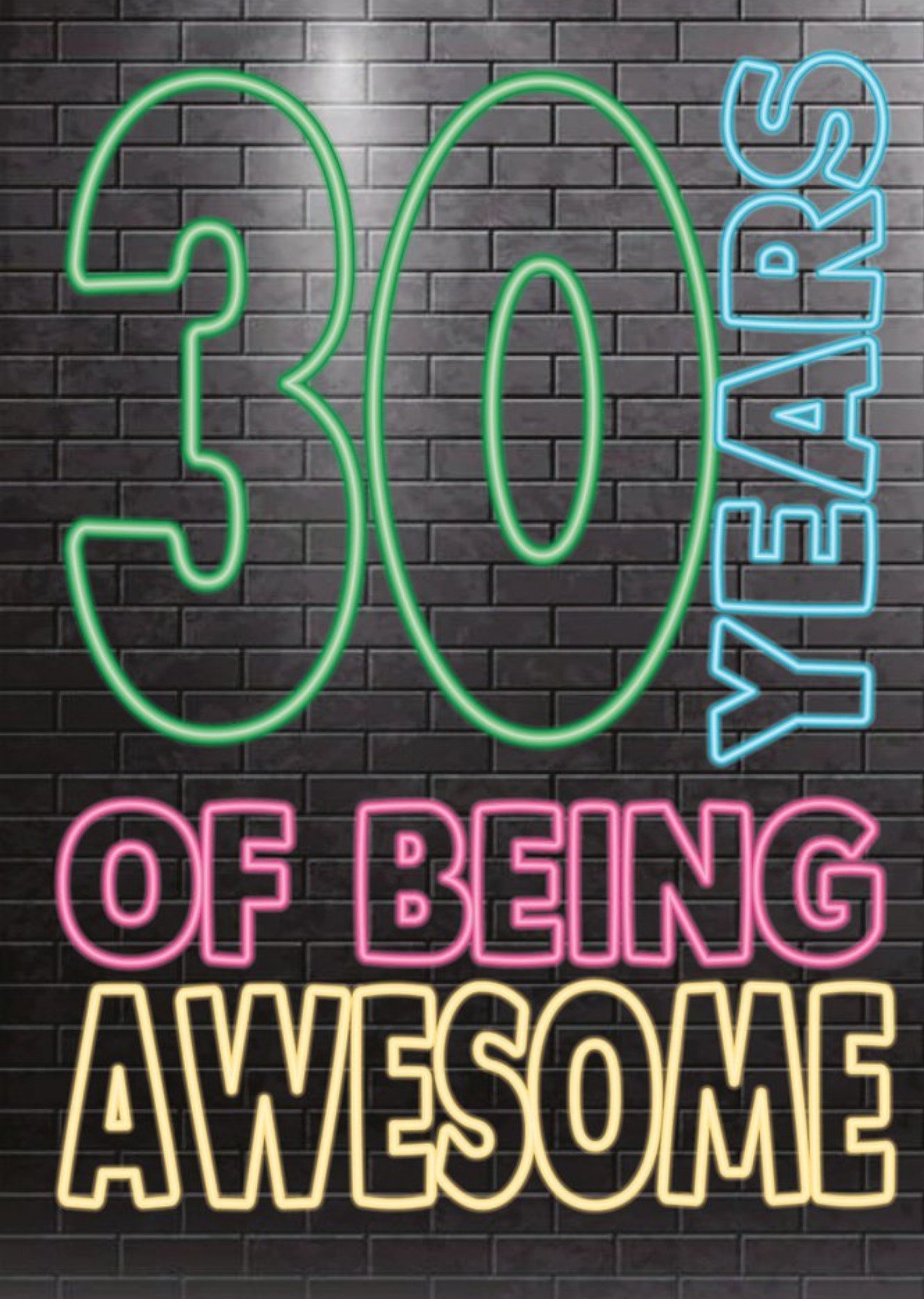 Moonpig Cheeky Chops 30 Years Of Being Awesome Card