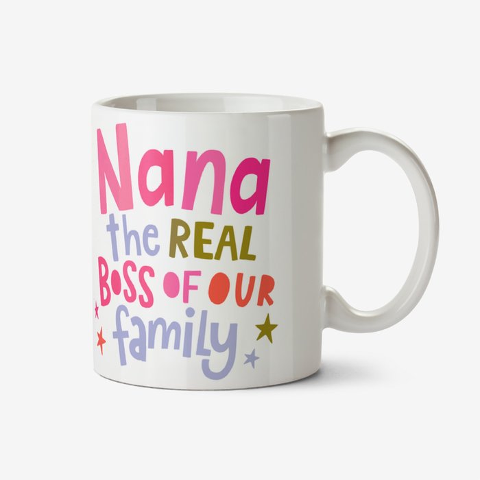 Real Boss Of Our Family Photo Upload Mug