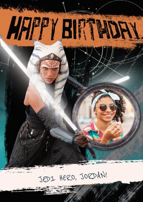 Ahsoka Star Wars Jedi Hero Birthday Card