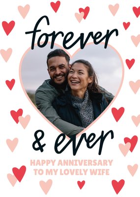 Sadler Jones Forever And Ever Love Heart Photo Upload Anniversary Card