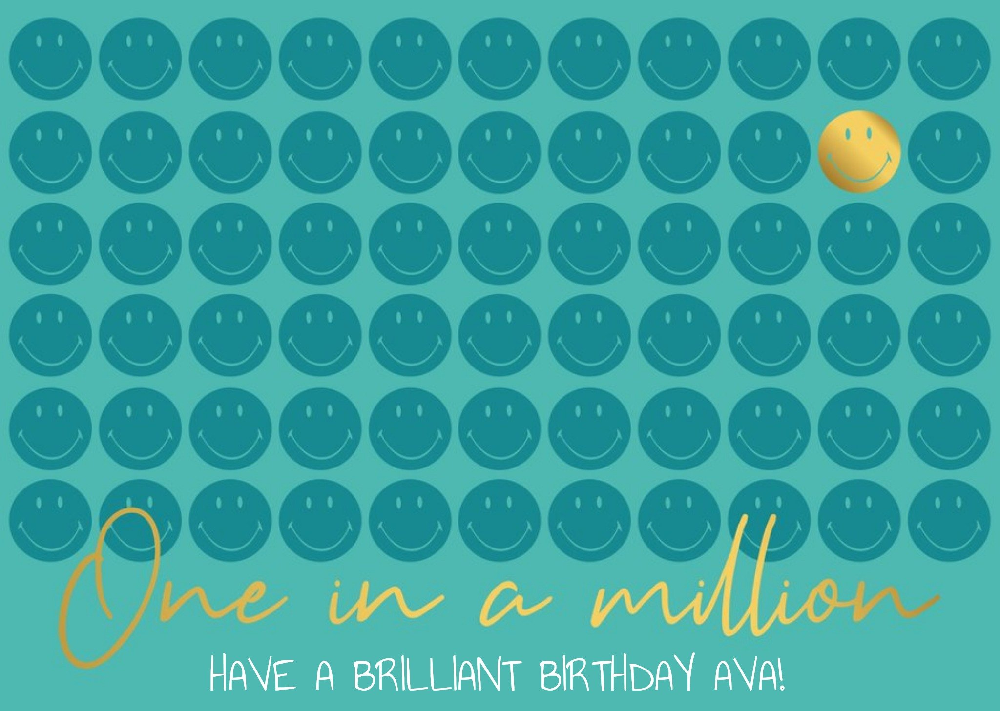 Moonpig Smiley World One In A Million Birthday Card