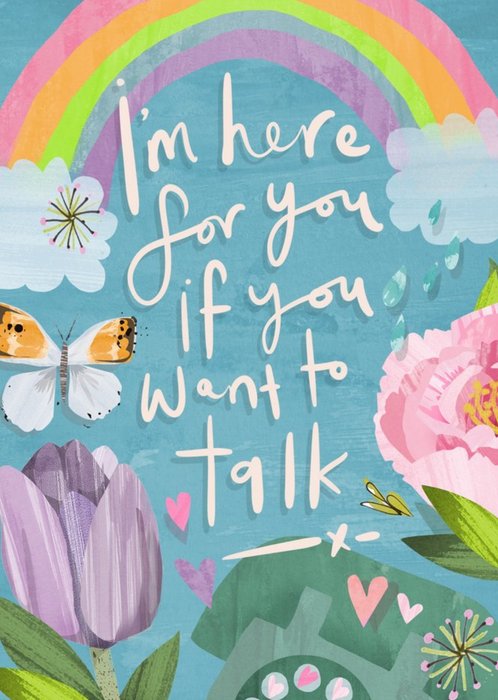 Here For You Empathy Friendship Thinking of You Greetings Card