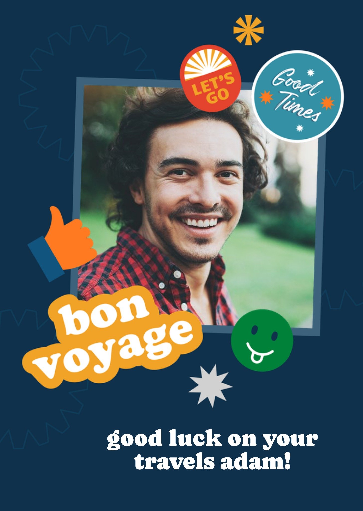 Moonpig Block Party Photo Upload Good Luck Card