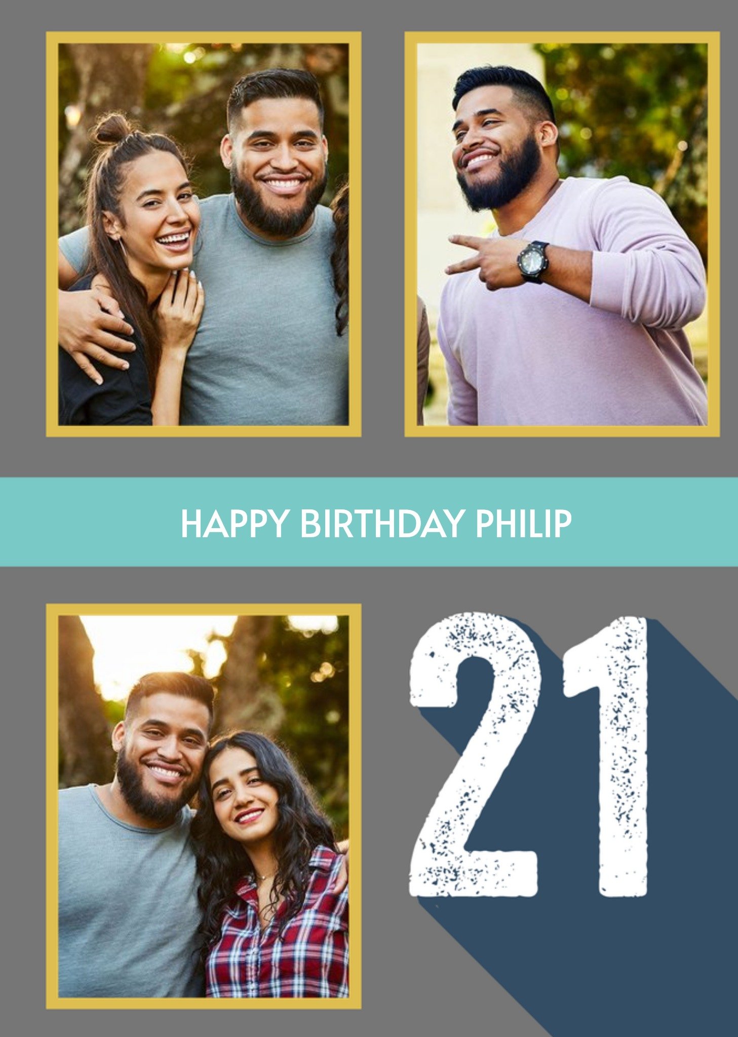 Moonpig Happy 21st Birthday Photo Upload Card