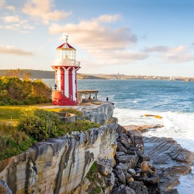 Moonpics Photographic Hornby lighthouse Thinking of you Card