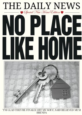 The Daily News No Place Like Home Personalised New Home Card