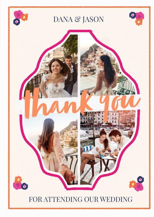 Thank You Photo Upload Wedding Card