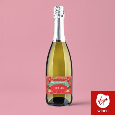 Personalised Merry Christmas Prosecco 75cl