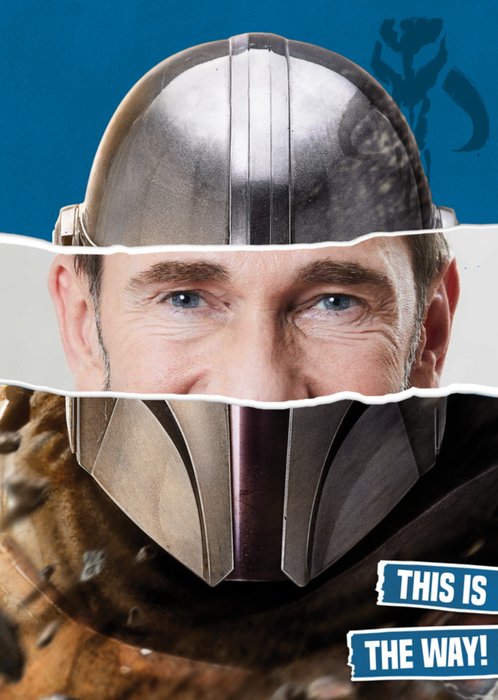 Star Wars Mandalorian Face In A hole Card