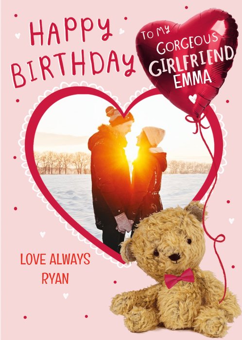 Clintons Girlfriend Photo Upload Birthday Card